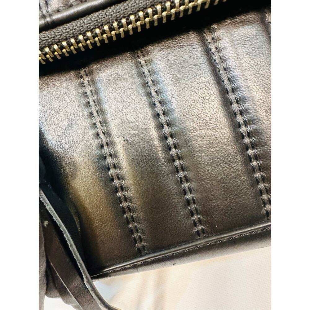 Rebecca Minkoff Dylan Flap Shoulder Bag Black Quilted Leather Silver Hardware - Picture 3 of 10